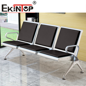 Ekintop resepsiyon sandalyeleri deri minder havaalanı bekleme koltuğu havaalanı bekleme odası sandalyesi kamu oturma bekleme bankı 3 kişilik - Product Image 1