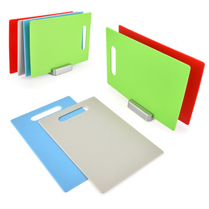 Juego de tablas de cortar de plástico Yangjiang, 4 piezas, rectangulares, aptas para lavavajillas, para carne, verduras, mariscos, frutas, uso separado. - Product Image 5