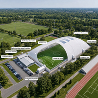 Dôme gonflable pour salle de sport, dôme autoportant en PVDF pour le football et le tennis avec conception gratuite