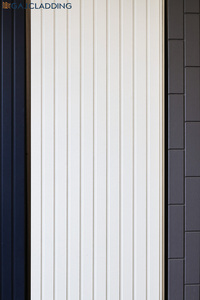 Revestimiento de Pared Exterior con Ranuras Lineales Blancas, Paneles de Fibrocemento Pre-Revestidos con Líneas de Sombra para Decoración de Hoteles y Villas - Product Image 2