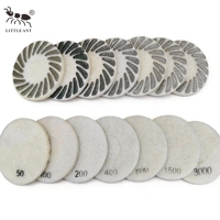 LITTLE ANT Boîte de lavage pour tampons de polissage de sol en microfibre industrielle, disque de ponçage pour pierre 4 pouces pour marbre et granit