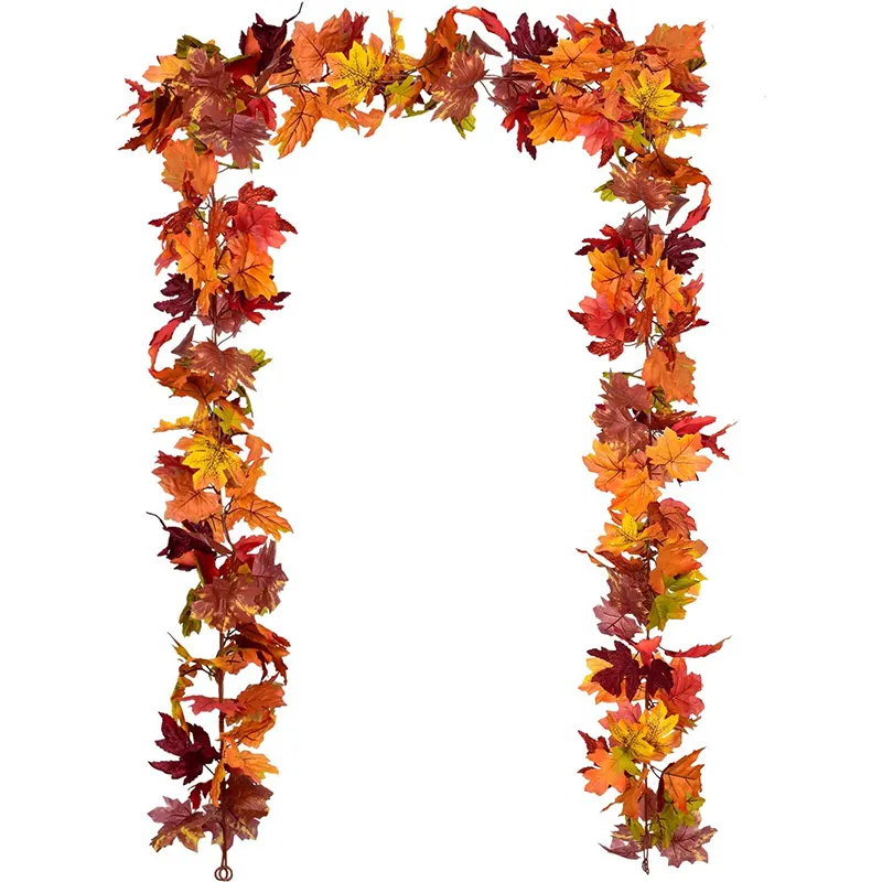 Guirnalda de vid colgante de hoja de arce, follaje de otoño Artificial, guirnalda de hojas de otoño, decoración de Acción de Gracias para el hogar, fiesta de boda