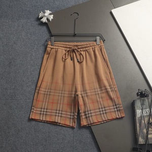 Shorts Deportivos Burberry de Verano para Hombre, de Alta Calidad, Casuales, Vintage, Color Marrón, 100% Algodón, Diseño a Rayas, Elásticos - Product Image 1