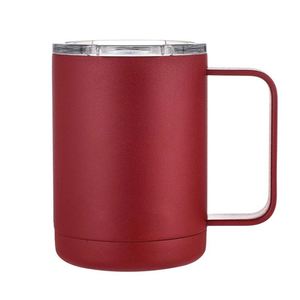 10oz Simple Vacuum Insulated Custom Business Gift Cup with Handle - Office Grade Stainless Steel Mug with Handle - Product Image 4