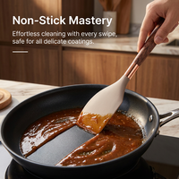 Spatule en silicone résistante à la chaleur, sans BPA, flexible, pour la cuisson, ustensiles de cuisine, compatible antiadhésif, pour la cuisson, le mélange