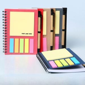 Ensemble de notes autocollantes personnalisées en kraft avec onglets néon en PET, notes adhésives repositionnables pour le bureau, les salons professionnels, cadeaux d'entreprise à faible MOQ - Product Image 1