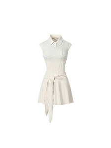 بدلة رياضية نسائية عالية الجودة بدون أكمام مع ياقة، ملابس رياضية مخصصة للتنس، بدلة ضيقة للجولف - Product Image 6