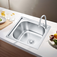 Vente en gros d'évier de cuisine personnalisé calibre 16 en acier inoxydable 304 brossé cuvette simple OEM évier de cuisine sous plan sans robinet