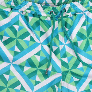 Short de bain et de surf en tissu extensible 4 directions en polyester recyclé et élasthanne, avec cordon de serrage à la taille et embouts métalliques, et doublure en maille. - Product Image 5