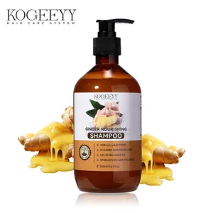 KOGEEYY Großhandel bio-natürliches Haarwachstum Haarausfall Ingwer-Shampoo täglicher Gebrauch Reparatur Kopfhaut Ingwer-Extrakt Haarwachstums-Shampoo