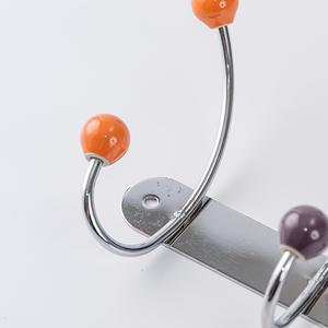 Colorful Metal R <b>Hooks</b> Wall Mounted Iron <b>Coat</b> <b>Hook</b> Rack Multifunctional Clothing Storage Hanger Organizer - Product Image 6