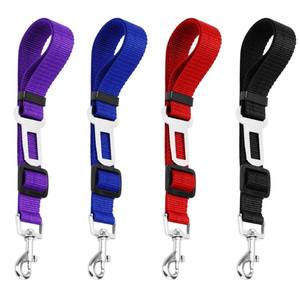 Cinturón de Seguridad para Mascotas de Nailon, Cinturón de Seguridad para Perros con Hebilla para Asiento de Coche, con Decoración de Cintas, Correa de Tracción para la Seguridad del Perro - Product Image 1