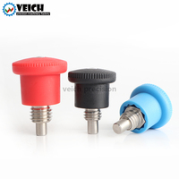 Mini poussoir d'indexage avec mécanisme de verrouillage dissimulé, en acier inoxydable, à ressort, en acier galvanisé, type boulon à rappel