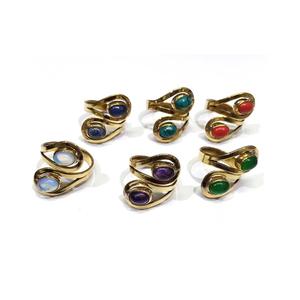 Anillos Joyas Mujeres Cuentas de piedra Anillos ajustables de metal para niñas Propósito de regalo para la exportación mundial de la India. - Product Image 1