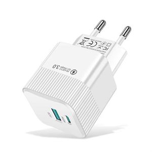 Hot Selling Newest Products 25W GAN Dual <b>USB</b>-C PD Fast Type C Charger Univasal Chargers Port Phone Super Mini <b>USB</b> C <b>Wall</b> Charger - Product Image 1