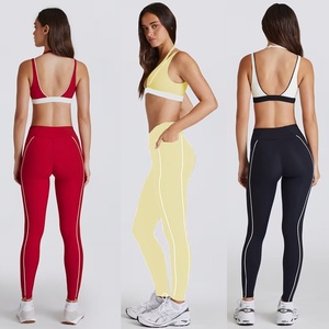 Tùy Chỉnh Chất Lượng Cao Pilates Thể Thao Phòng Tập Thể Dục Tập Thể Dục Thể Thao Quần Áo Chéo Cao Eo Tập Thể Dục Quần Áo Phụ Nữ Hoạt Động Mặc Yoga Bộ - Product Image 5