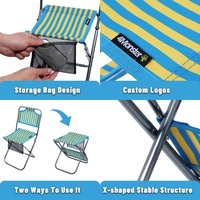 Chaise de camping pliable légère en gros pour les voyages, la pêche, chaises de jardin portables pour les activités de plein air