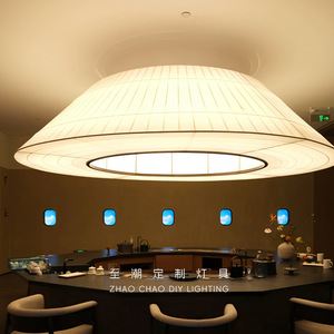 Zhao Chao Diy Lighting Chinese Style Round Chandelier Led <b>Light</b> Source E27 Bulb Base White Color For Living Room <b>Dining</b> Room - Product Image 3