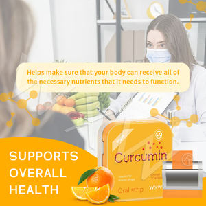 Vente chaude Vegan Biotine Oral Strip Compléments Alimentaires Vegan Curcuma Bandes Orales Curcumine Oral Strip Film Candy - Product Image 5