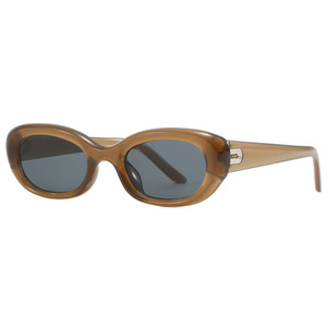 Hot European and American Ladies Retro Simple Oval Small Frame Outdoor Sunblock Color Sunglasses - Product Image 4