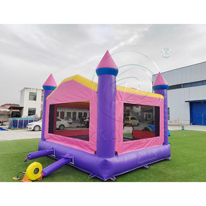 Casa de Brinco Grande, Comercial y para Uso Doméstico, de PVC, 13x13 Pies, Color Rosa, Inflable, para Fiestas Infantiles - Product Image 5
