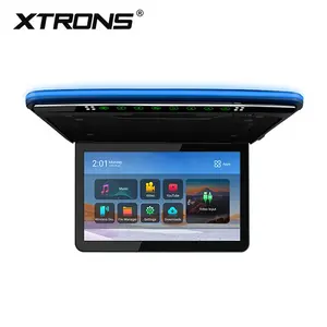 XTRONS 13.3英寸1080P IPS汽车屏幕内置扬声器高清输入8k视频屏幕镜红外蓝牙调频安卓车顶监视器汽车电视