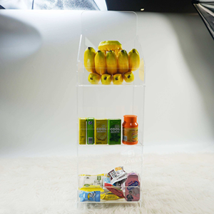 Clear Acrylic 3-Tier Storage Rack For Fruits Snacks <b>Desktop</b> Vertical Modern Lightweight Pre-Assembled Tiered <b>Shelf</b> - Product Image 1