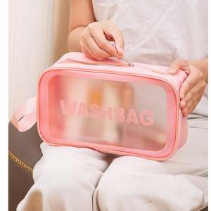 <span class=keywords><strong>Trousse</strong></span> da Toilette Impermeabile HANFEIZI con Logo Personalizzato, Beauty Case <span class=keywords><strong>Trasparente</strong></span> in PVC, Borsa per Cosmetici e <span class=keywords><strong>Trucchi</strong></span> da Viaggio - Product Image 4