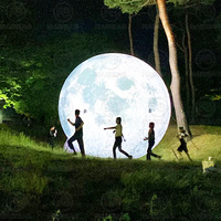 Lumières Led Lunes gonflables géantes Sphère Blow Up Planets Ball Art Installations parfaites pour les fêtes à thème, les festivals, les mariages