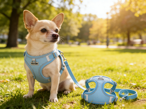 YG-880 Rompi Harness Hewan Peliharaan-Bahan Katun & PU Bermotif Bunga yang Bernapas dan Empuk Gaya Mewah untuk Kucing & Anjing - Product Image 4