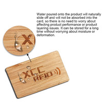 Carte NFC en bois personnalisée en usine, haute qualité, impression UV 13,56 MHz, avec logo, pour avis Google