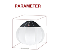 Triopo Kq85 Softbox Lanterne Pliable 85cm Blanc Diffuseur Boule pour Studio