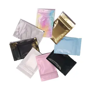 Embalagem de chá de cor bolsa pequeno mini saco do presente bonito cegos bolsa ziplock da folha de alumínio selado saco de jóias personalizadas