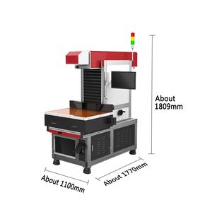 Marqueur laser à fibre de bureau Sunic 800*800mm, tube laser 250W, longueur d'onde 1064nm, refroidissement par eau, certifié CE, compatible DXF/BMP/AI/DWG/DST - Product Image 2