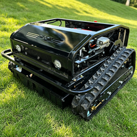 Tondeuse à gazon télécommandée OMI-800A à chenilles, mini, à essence, pour jardin domestique, démarrage facile, fiable, à prix réduit
