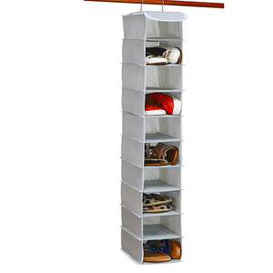 <span class=keywords><strong>6</strong></span> kệ treo tủ quần áo <span class=keywords><strong>organizer</strong></span> xám không dệt lưu trữ cho Vải, Đóng Mở lưu trữ tổ chức cho tủ quần áo - Product Image 6