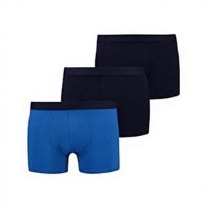 Boxer en coton tricoté respirant pour homme, taille mi-haute, doux et confortable, avec poche U convexe - Product Image 3