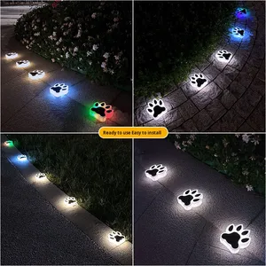 Lampes solaires LED IP65 étanches à intensité variable avec batterie incluse, en forme de patte de chat, pour jardin, cour, pelouse, balcon, paysage nocturne - Product Image 4