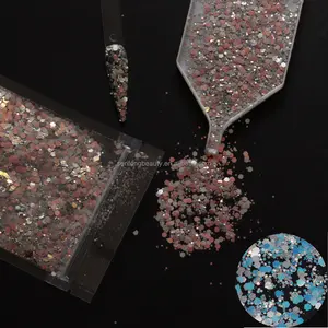 10g Reflective Prism Nail Slices Spangles Lridescent Crystal Sequins Hexagon Paillette Gorgeous Charm Diamond Decoration Flakes