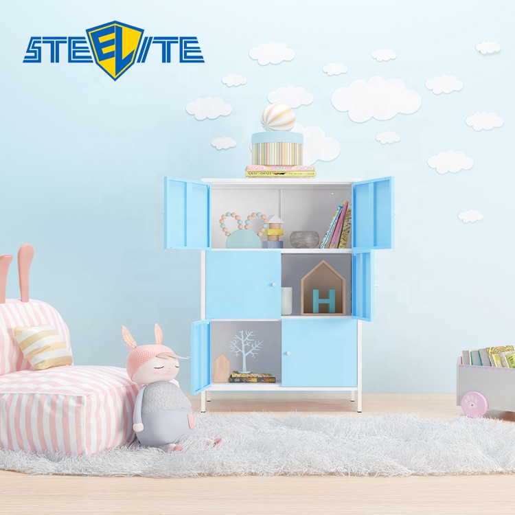 Компактный домашний шкаф для хранения в спальню, металлический шкаф для игрушек