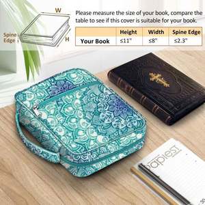 Échantillon gratuit Cadeaux d'art chrétien Housse de Bible classique pour femmes Étui de transport pour Bible Housse de livre de Bible Protection avec poche zippée - Product Image 2