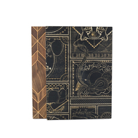 Panneau de densité haute résistance, placage en noyer, motif en chevrons, noir, or, serpent, pour meubles sur mesure, décoration intérieure commerciale