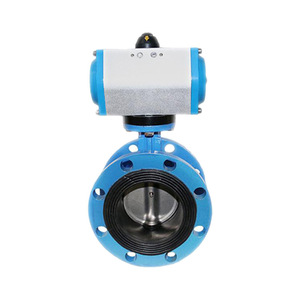 Válvula de Mariposa Neumática de Acero Inoxidable/Acero al Carbono con Sello Blando D641X-10/16Q/C/P de Corte Rápido DN50-DN450 para Agua - Product Image 4