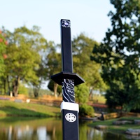 Katana en mousse PU de 100 cm avec lame blanche de 76 cm et fourreau noir pour les fêtes de cosplay d'anime et les jeux de rôle, épée jouet