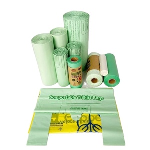 Sacs à déchets alimentaires biodégradables et écologiques Hongcheng pour poubelle de cuisine, 40% biosource, fond carré, plastiques aseptiques - Product Image 3