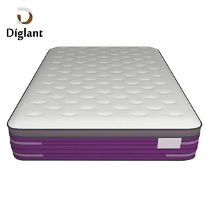 Pocket Mattress D68 Diglant Top Latex Luxury Gel Memory Wholesale Latex Pillow Top Soft Foam Perfect Sleep Sponge 3d Pocket Bed Mattress