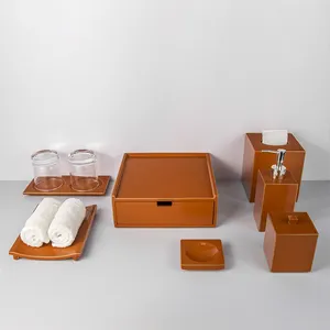 7 Sterne Hotel 6 Stück Bad zubehör Set Luxus Marmor Sandstein Poly resin