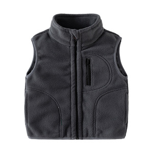 Automne hiver enfants <span class=keywords><strong>gilet</strong></span> avec col montant nouveau Style décontracté polaire vente en gros <span class=keywords><strong>gilet</strong></span> thermique pour garçons et filles - Product Image 2