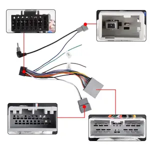 Radio Wiring Harness For Honda Civic Car Radio 16 Pin Android Car Stereo Radio Wiring Harness With SWC And Reversing Input