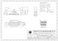 Connecteur IDC à double rangée, pas de 2,00 mm, à oreilles courtes, avec boîtier blindé, pour PCB, SMT SMD